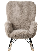 Rocking Chair AKRA Faux Fur Taupe