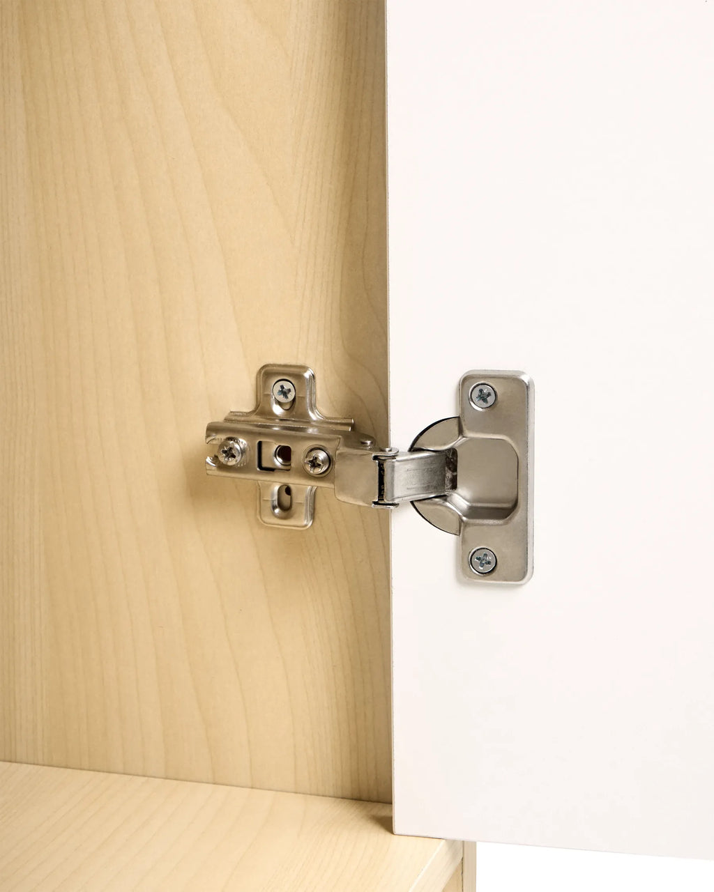 4 Door Bookcase ZEHNA Light Brown/ White