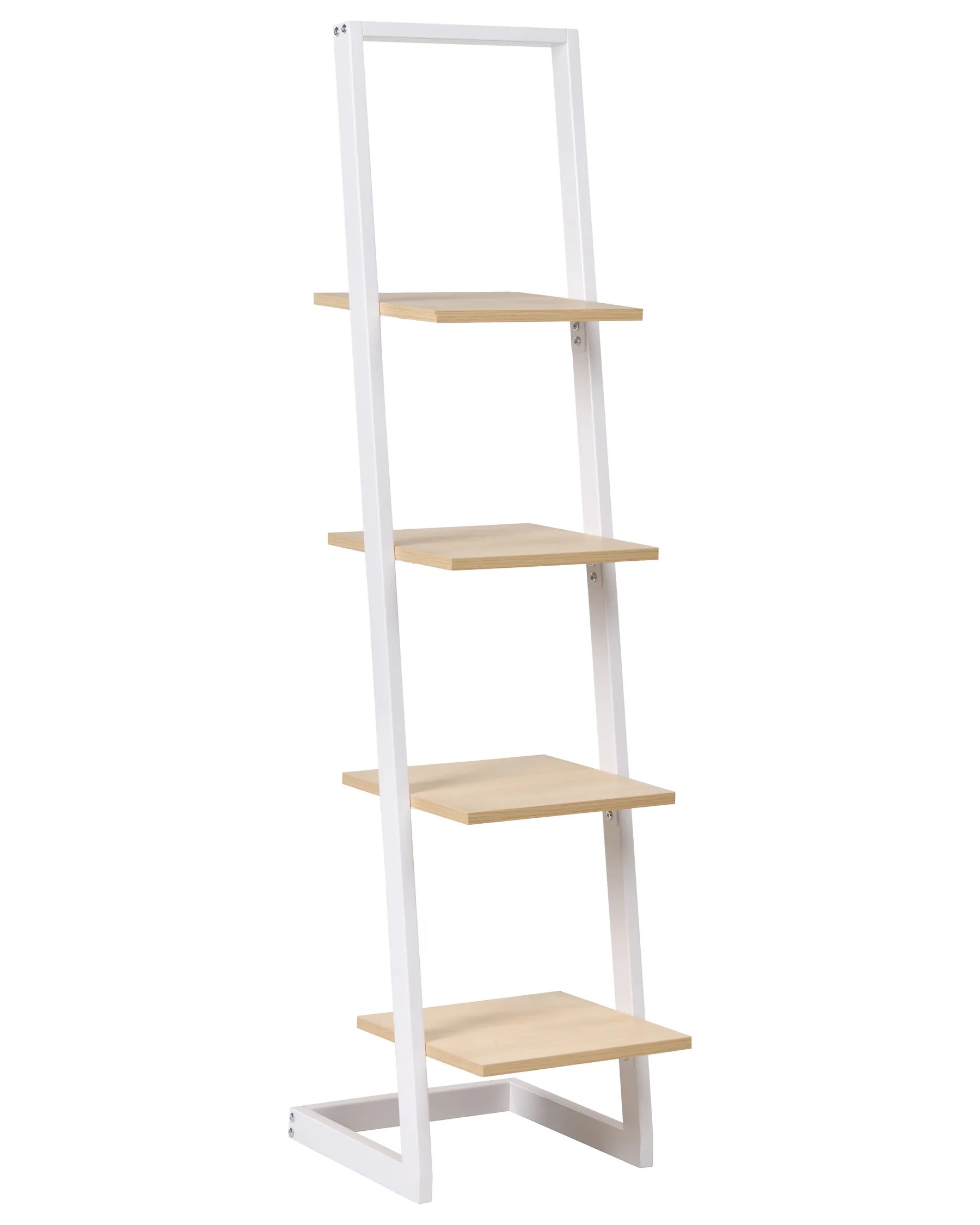 4 Tier Shelving Unit JOPLIN 143 cm White