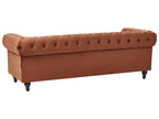 Sofa 3 Seater CHESTERFIELD Velvet Golden Brown
