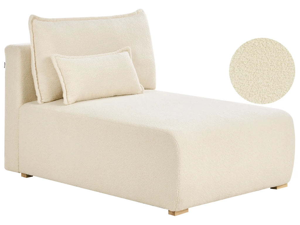 Chaise Longue NERBO Boucle Off-White