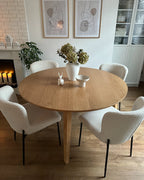 Dining Table HUNTLEY Light Oak 140 cm 140 cm