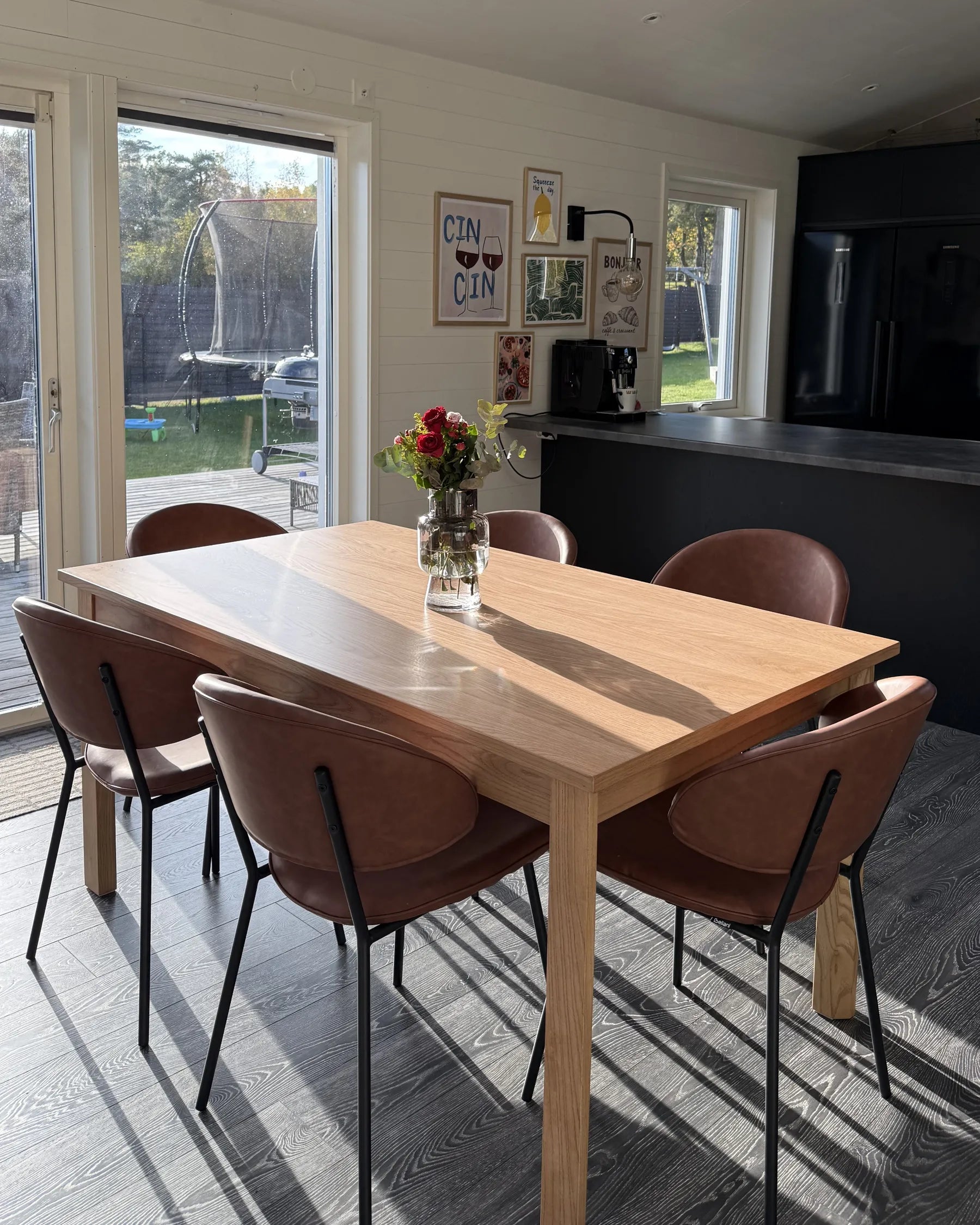 Dining Table GISELA Light Oak 160 cm 90 cm