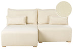 Modular Corner Sofa NERBO Boucle Off-White Right Hand