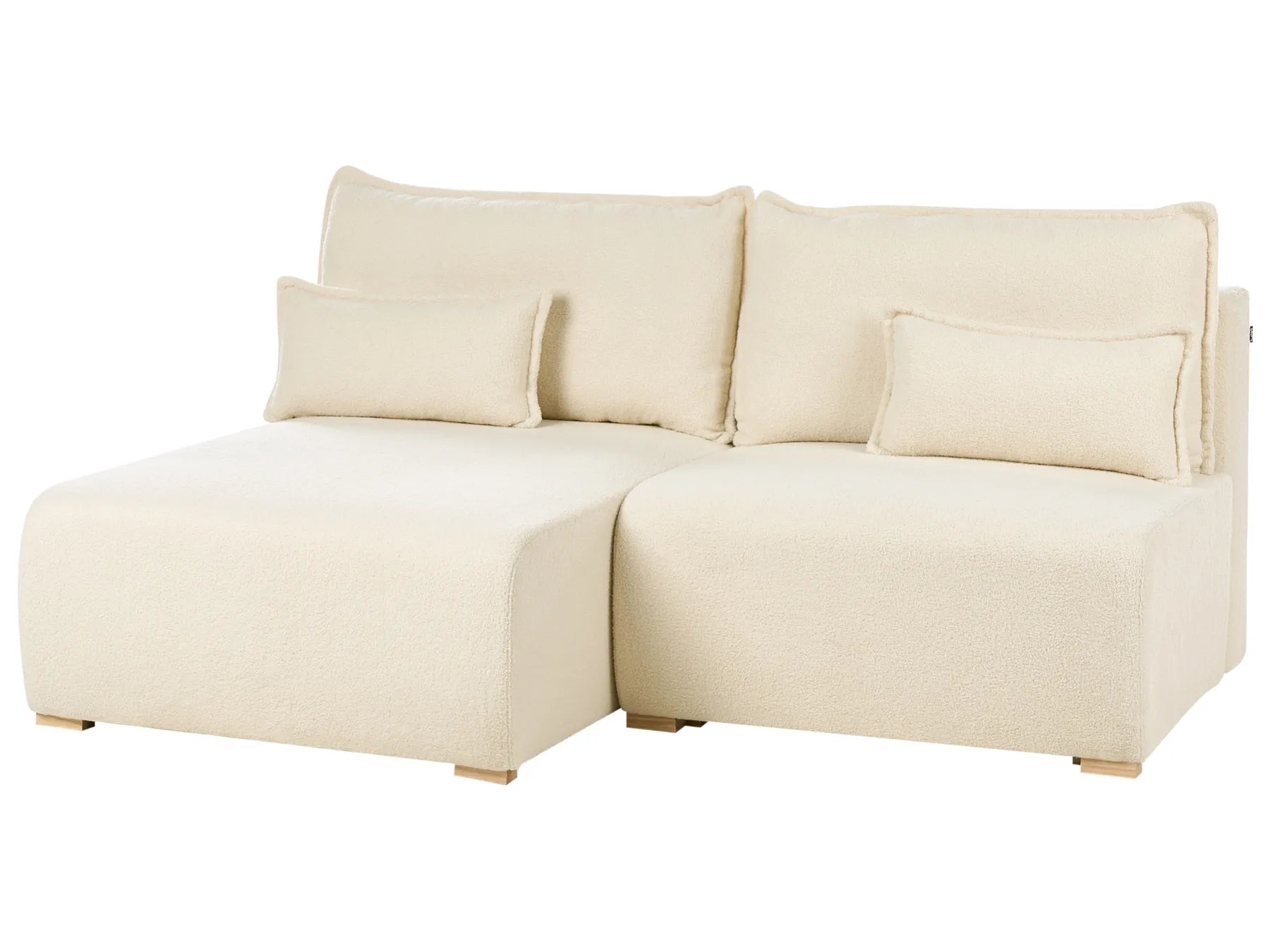 Modular Corner Sofa NERBO Boucle Off-White Right Hand