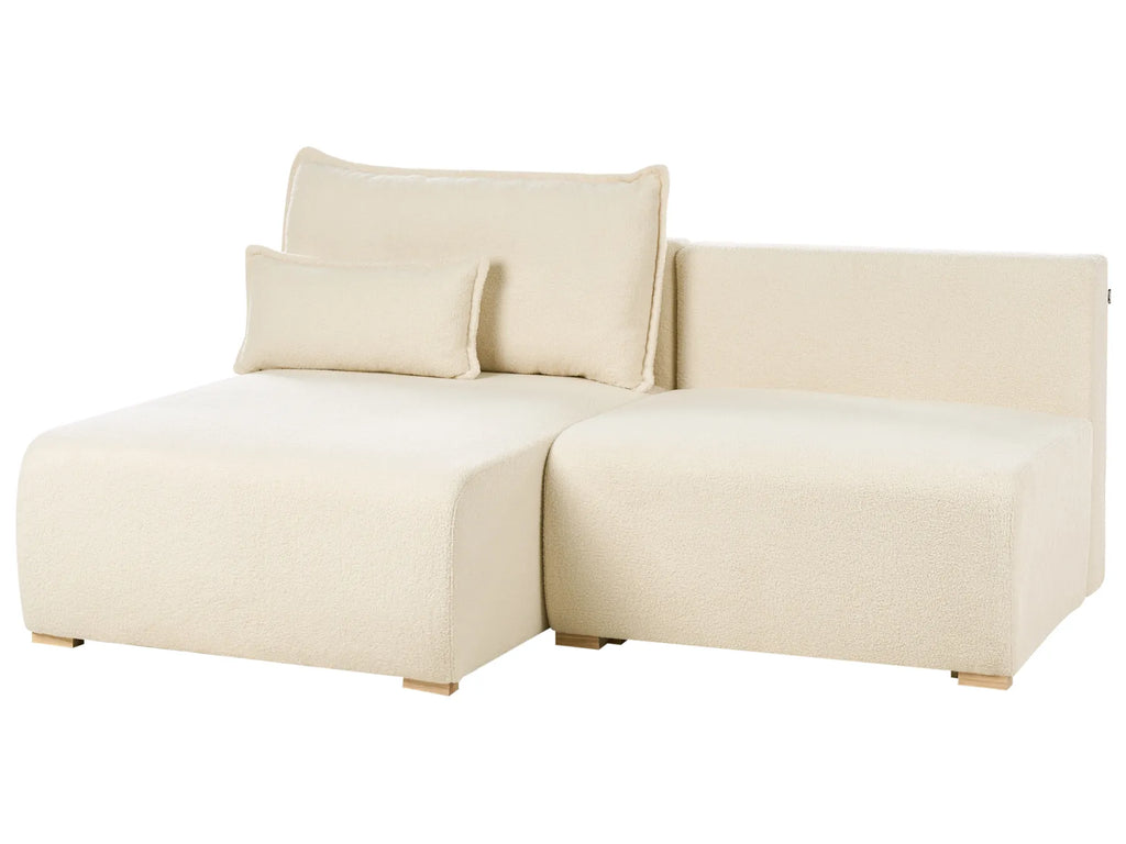 Modular Corner Sofa NERBO Boucle Off-White Right Hand