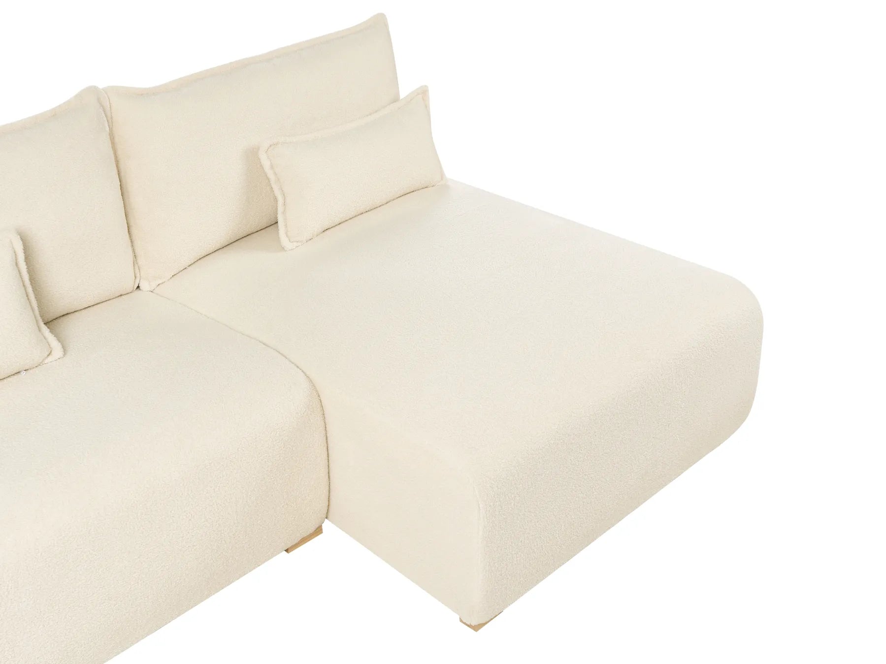 Modular Corner Sofa NERBO Boucle Off-White Left Hand