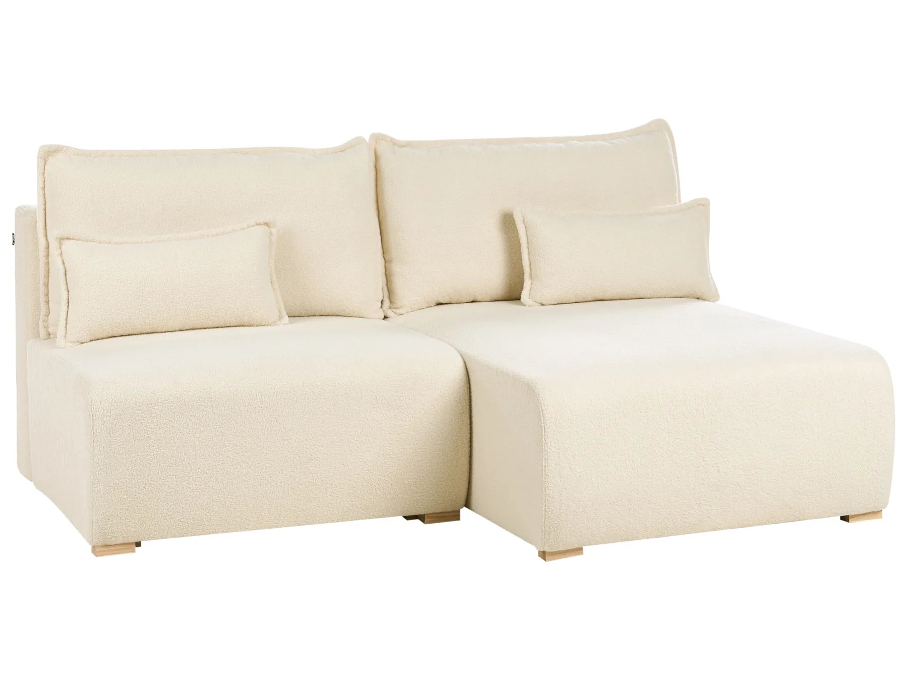Modular Corner Sofa NERBO Boucle Off-White Left Hand