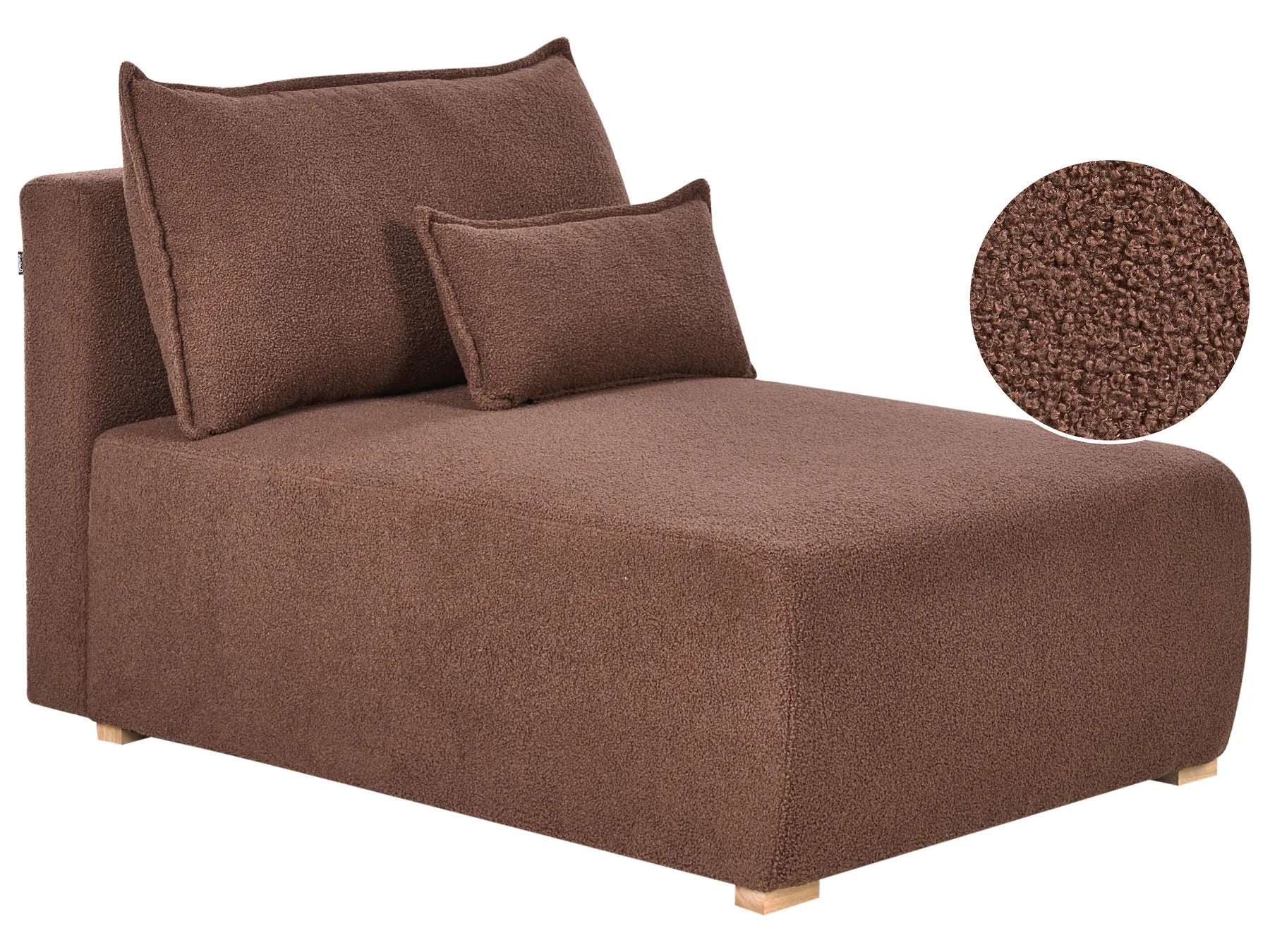 Chaise Longue NERBO Boucle Brown