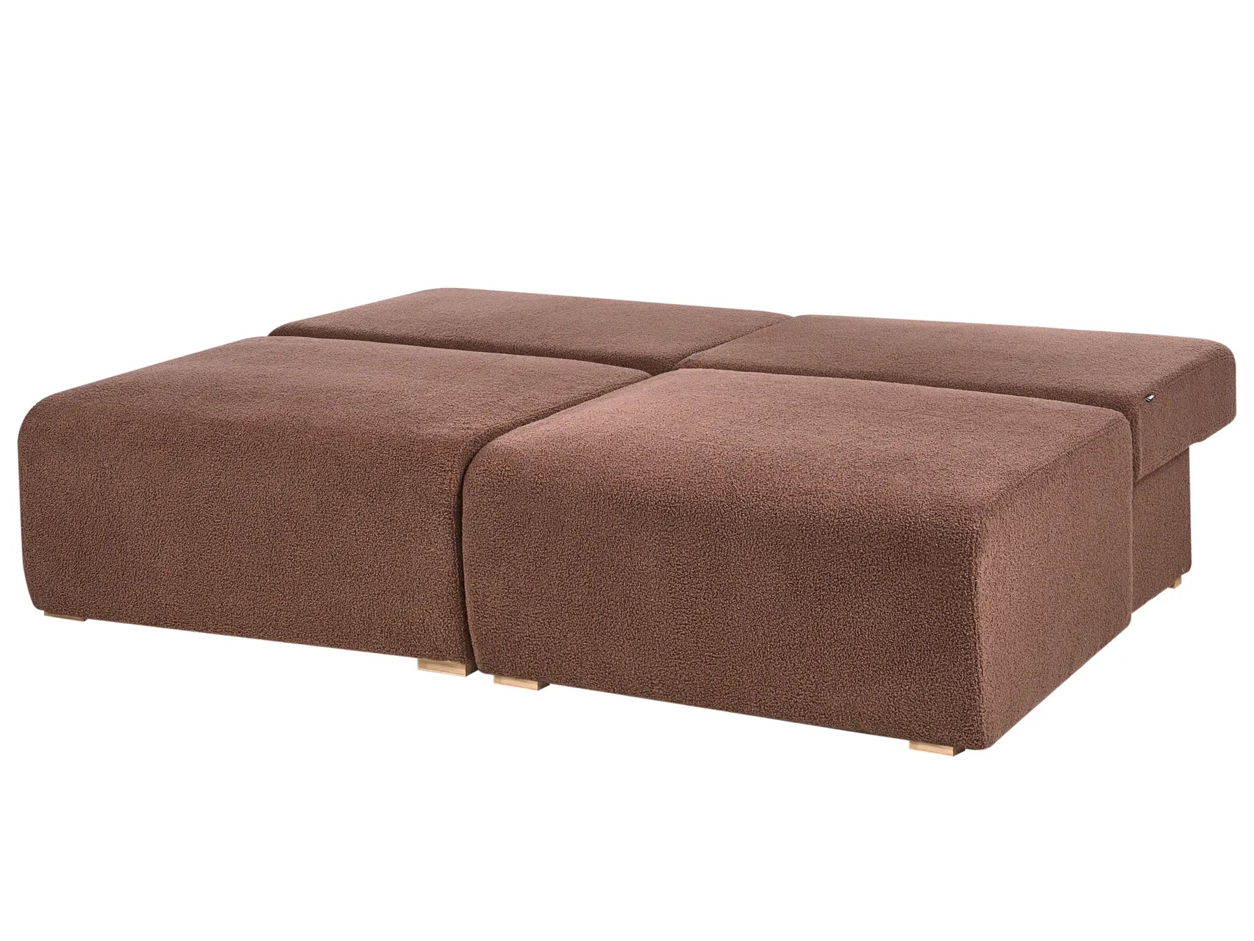 Modular Sofa 3 Seater NERBO Boucle Brown