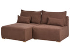 Modular Corner Sofa NERBO Boucle Brown Right Hand