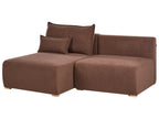 Modular Corner Sofa NERBO Boucle Brown Right Hand