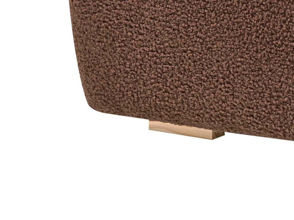 Modular Corner Sofa NERBO Boucle Brown Right Hand