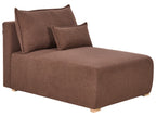 Modular Corner Sofa NERBO Boucle Brown Left Hand