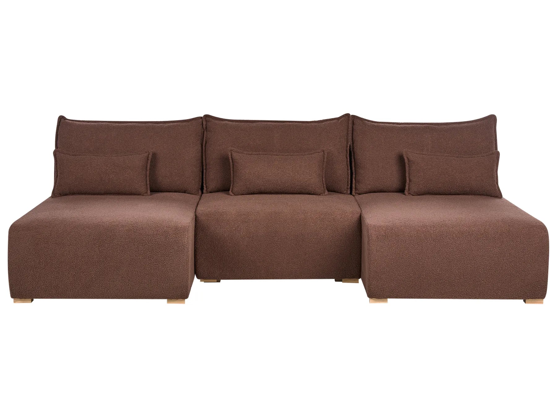 Modular U-Shape Sofa NERBO Boucle Brown