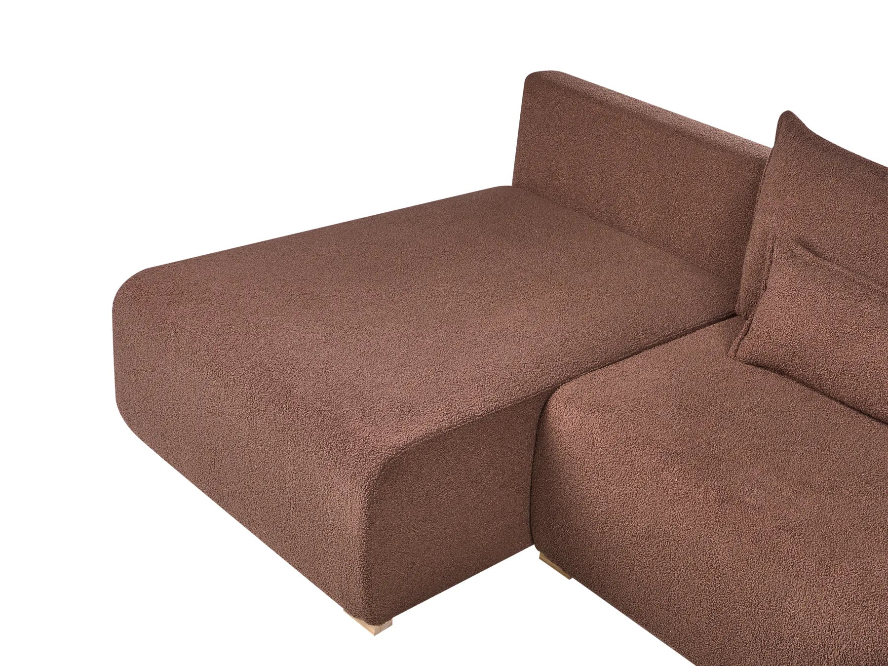 Modular U-Shape Sofa NERBO Boucle Brown