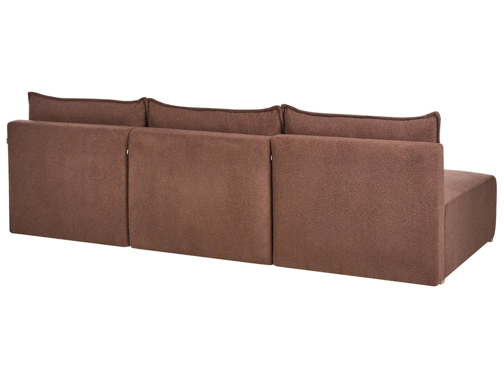 Modular U-Shape Sofa NERBO Boucle Brown