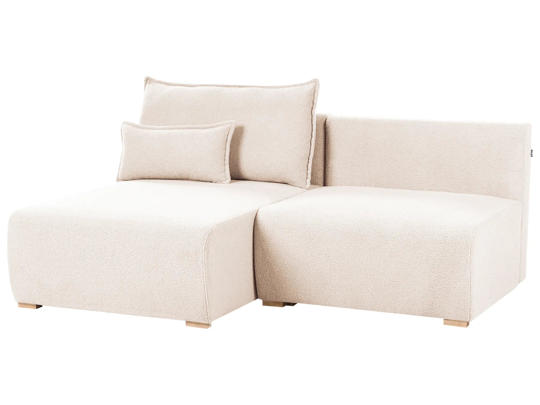 Modular Corner Sofa NERBO Boucle Beige Right Hand