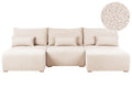 Modular U-Shape Sofa NERBO Boucle Beige