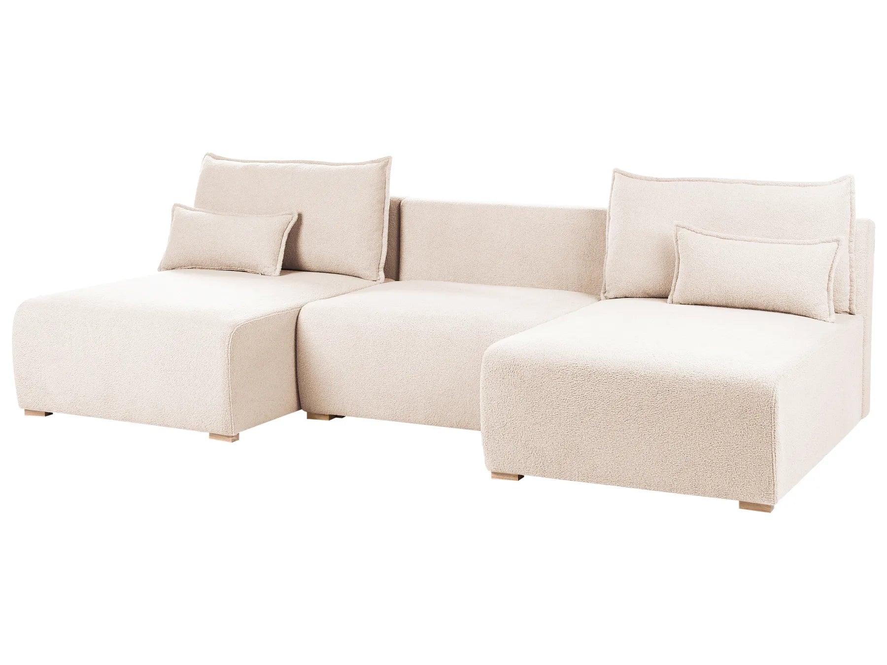Modular U-Shape Sofa NERBO Boucle Beige