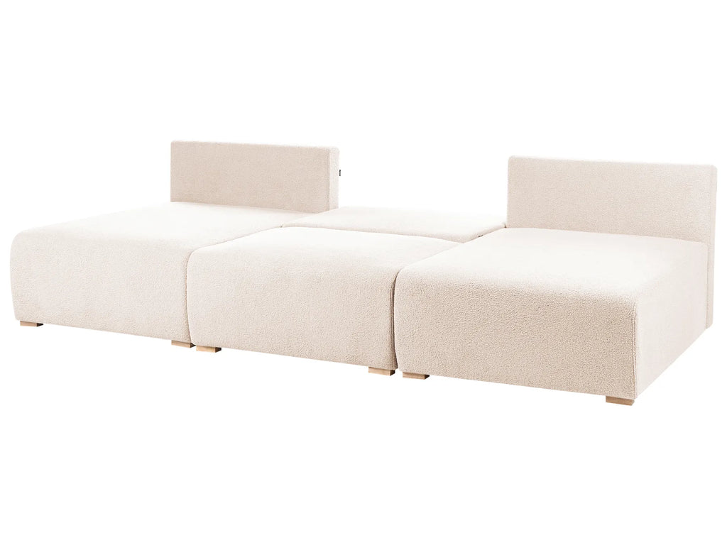 Modular U-Shape Sofa NERBO Boucle Beige