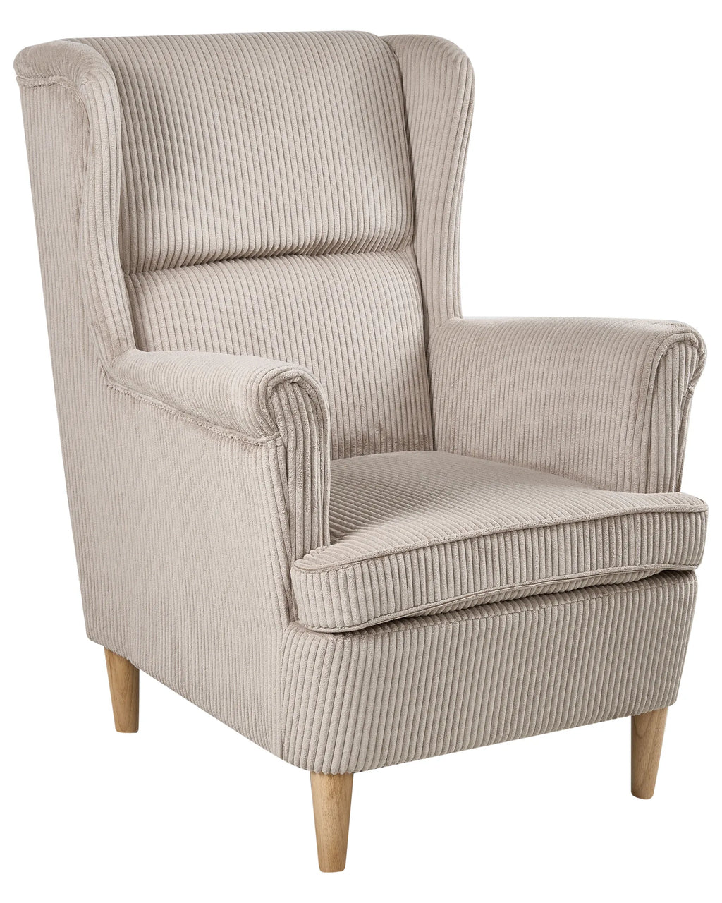 Wingback Chair ABSON Corduroy Beige