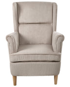 Wingback Chair ABSON Corduroy Beige