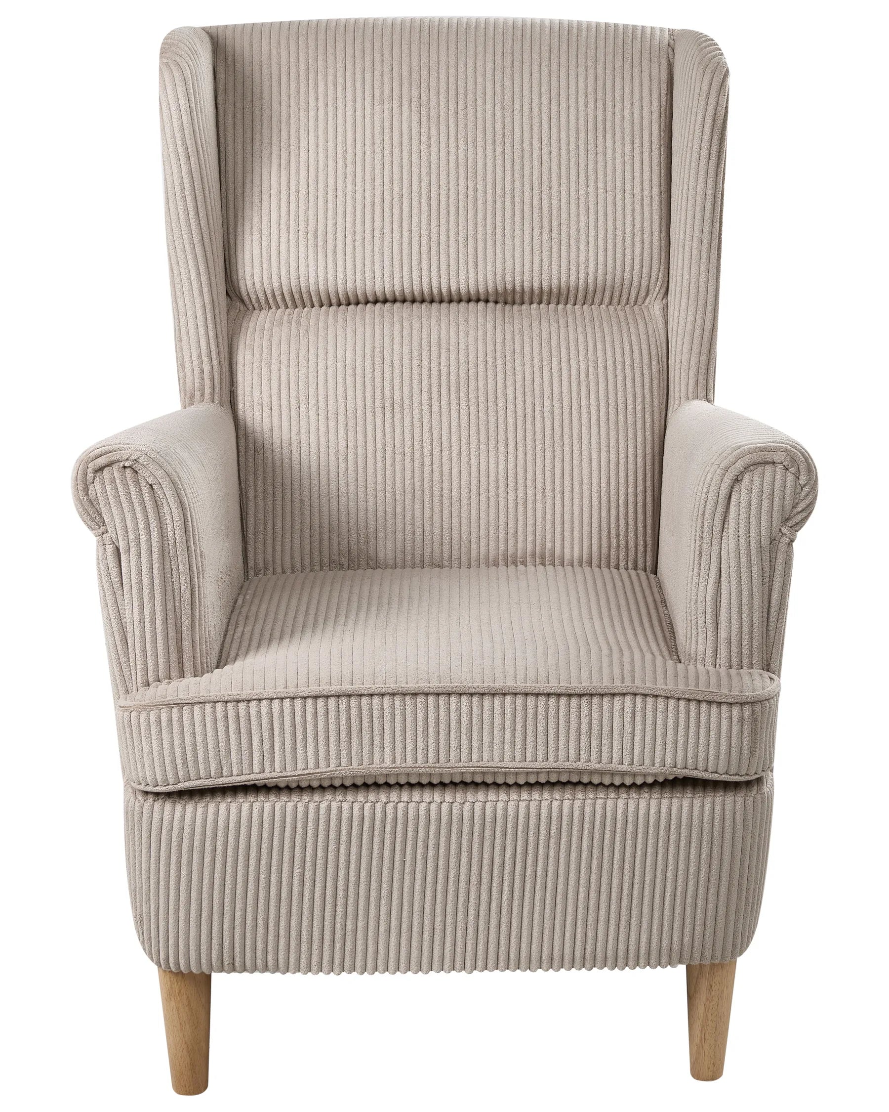 Wingback Chair ABSON Corduroy Beige