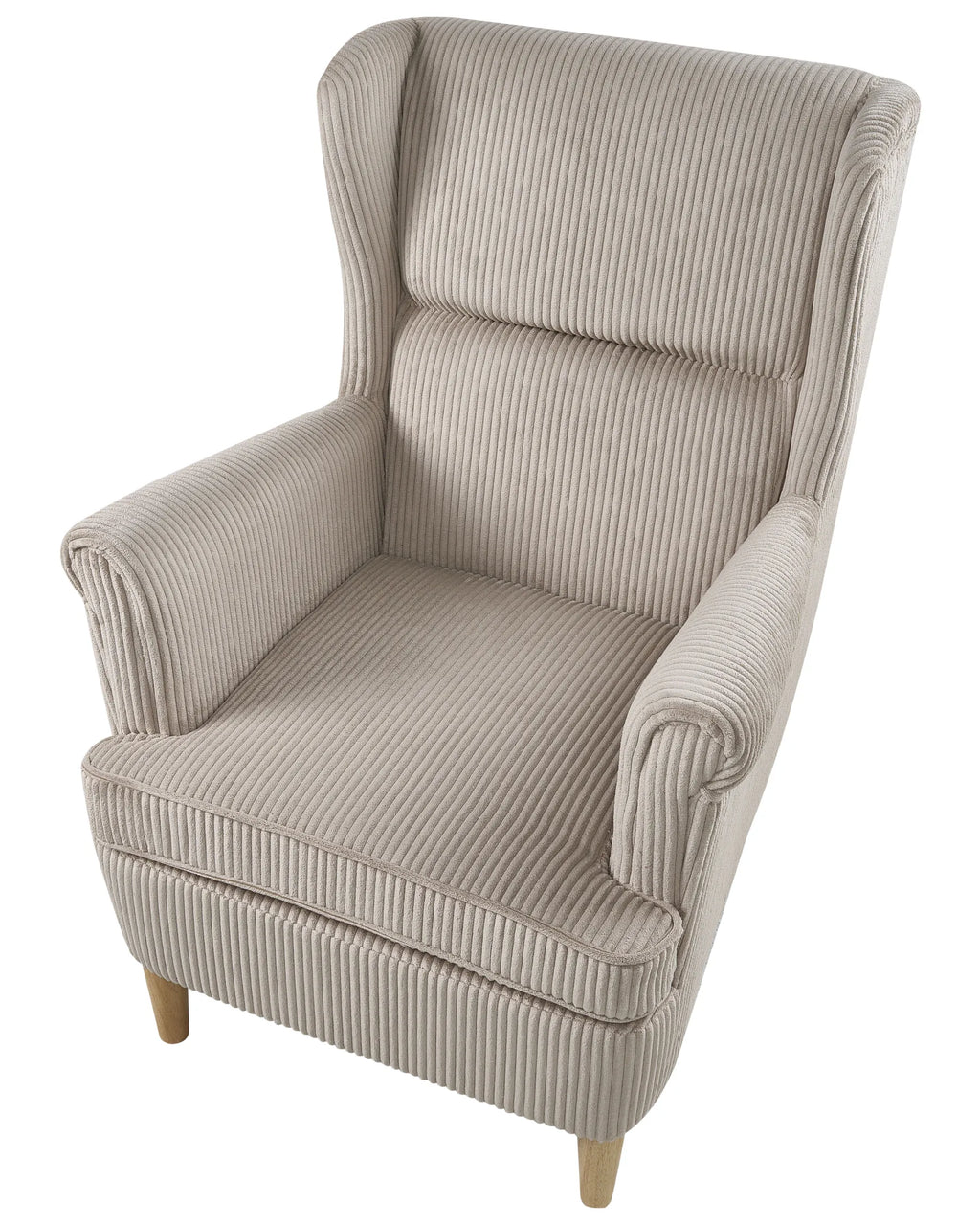 Wingback Chair ABSON Corduroy Beige