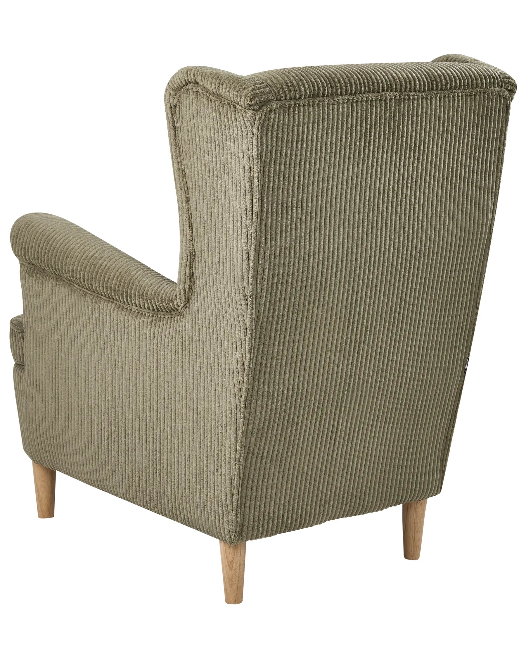 Wingback Chair ABSON Corduroy Green
