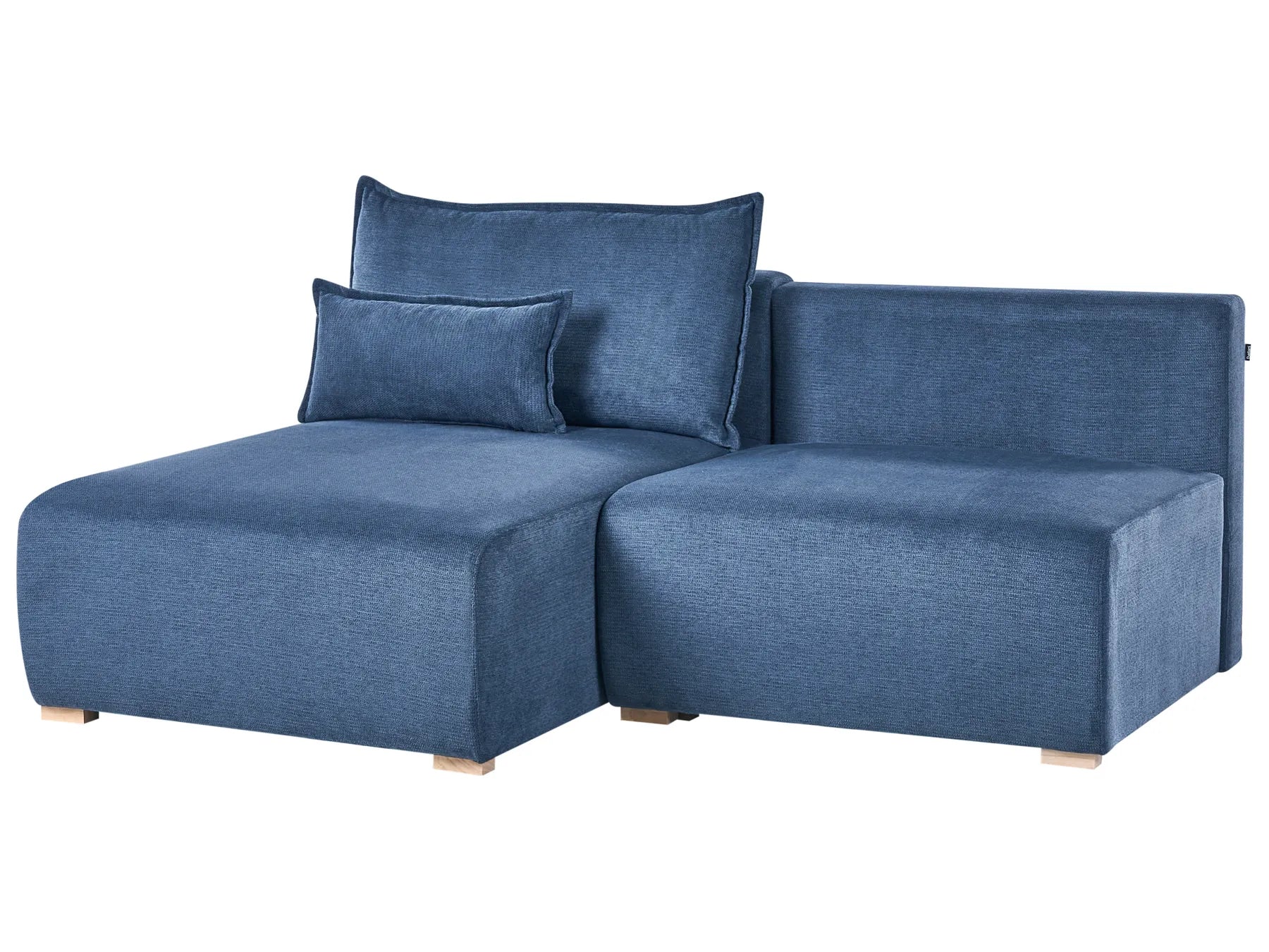 Modular Corner Sofa NERBO Fabric Blue Right Hand