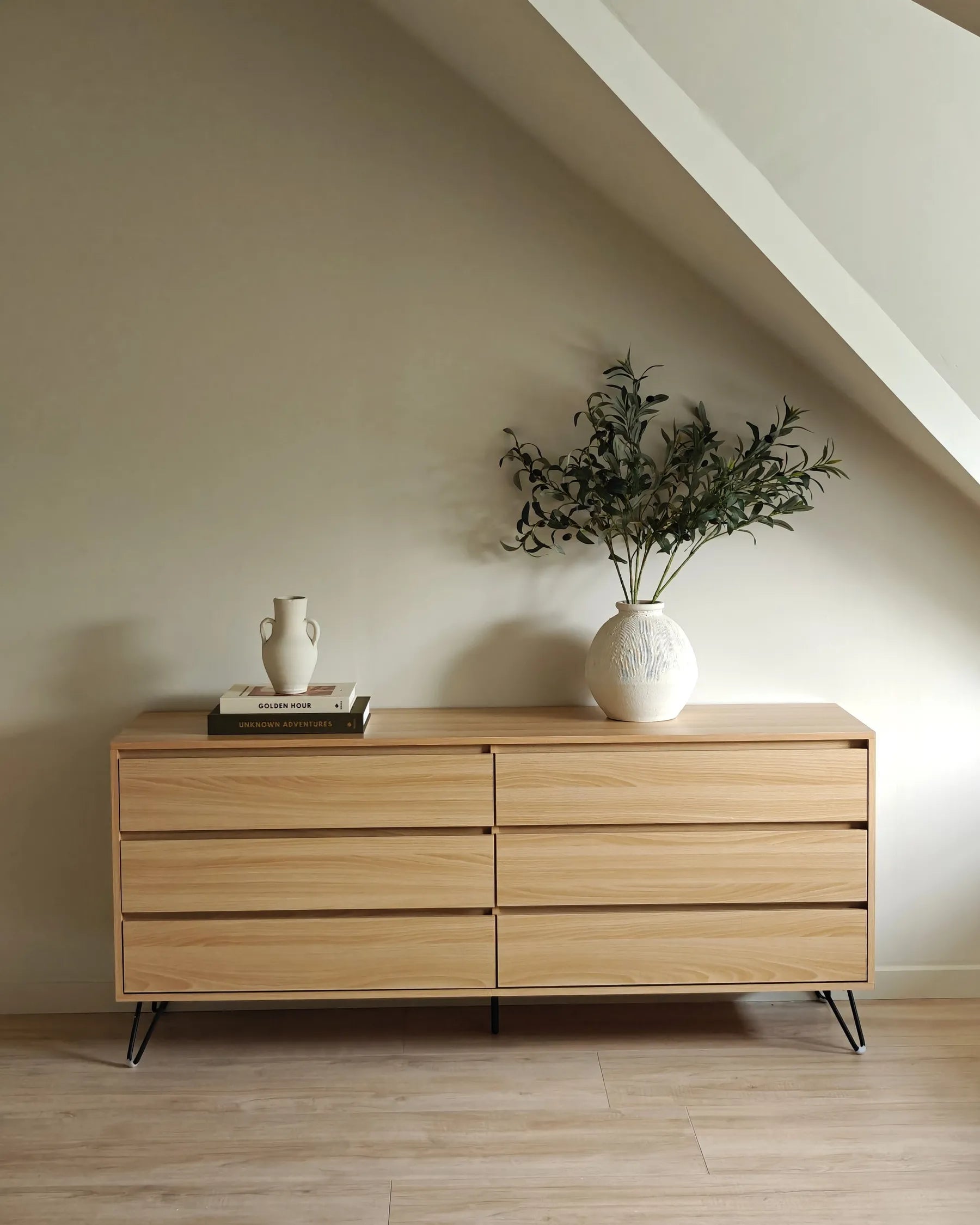 6 Drawer Chest CARDIGAN Light Brown