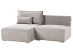 Modular Corner Sofa NERBO Fabric Grey Right Hand