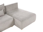 Modular Corner Sofa NERBO Fabric Grey Left Hand