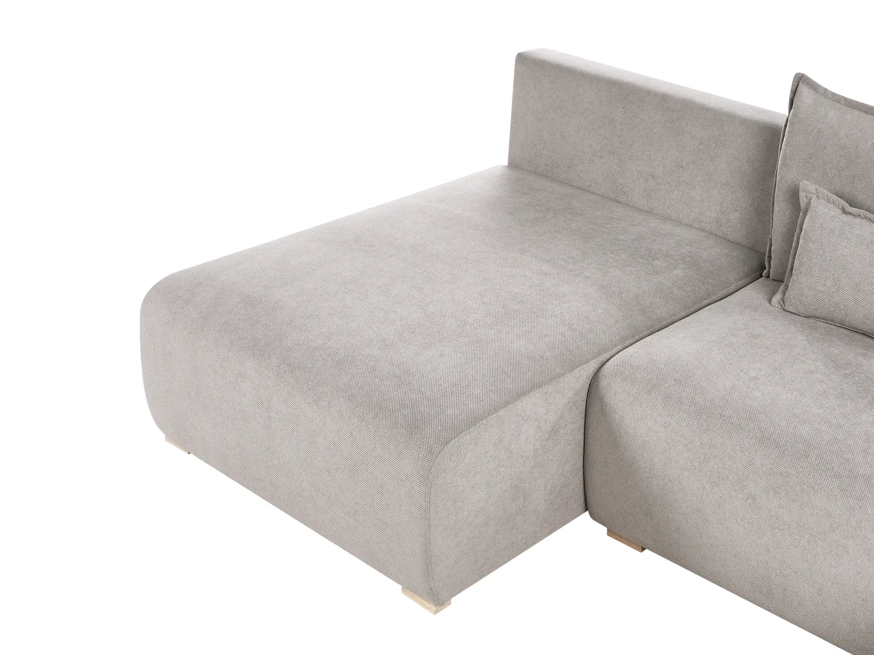 Modular Corner Sofa NERBO Fabric Grey Right Hand