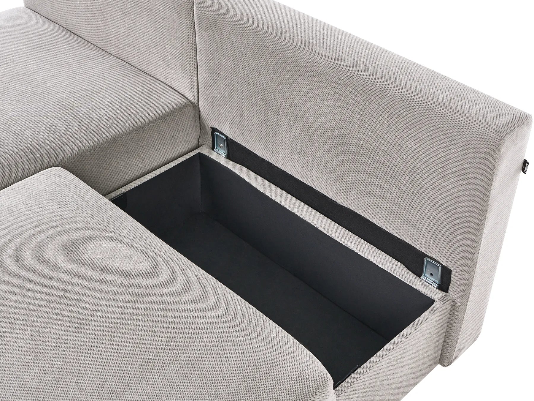 Modular Corner Sofa NERBO Fabric Grey Right Hand