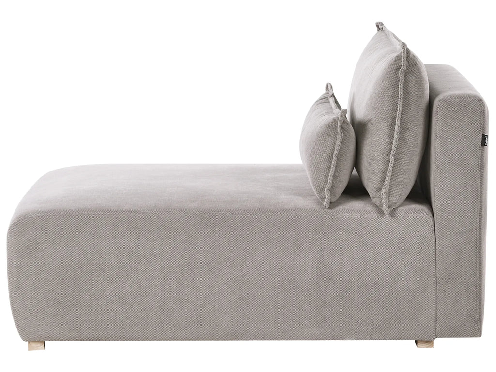 Modular Corner Sofa NERBO Fabric Grey Left Hand