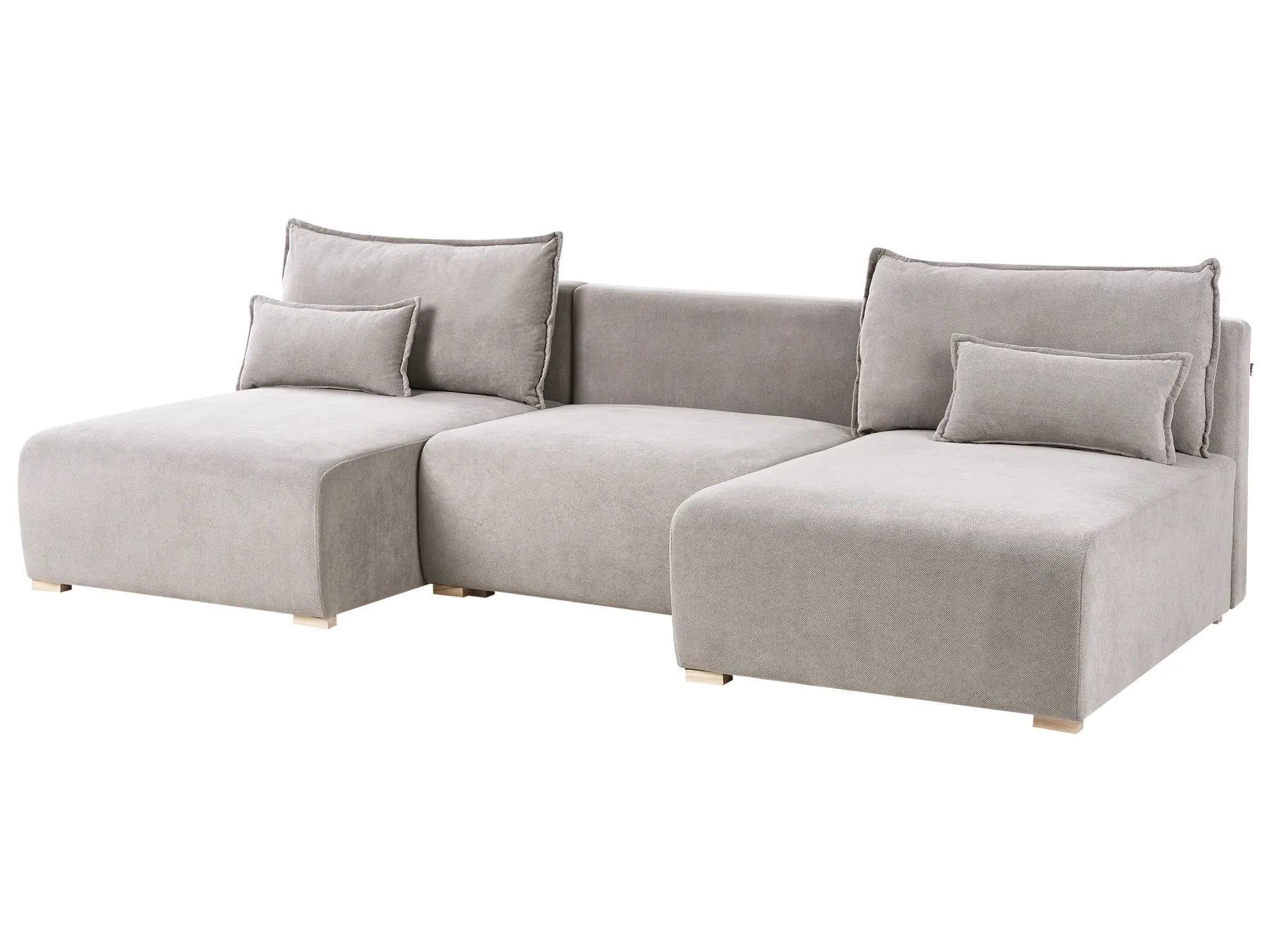 Modular U-Shape Sofa NERBO Fabric Grey