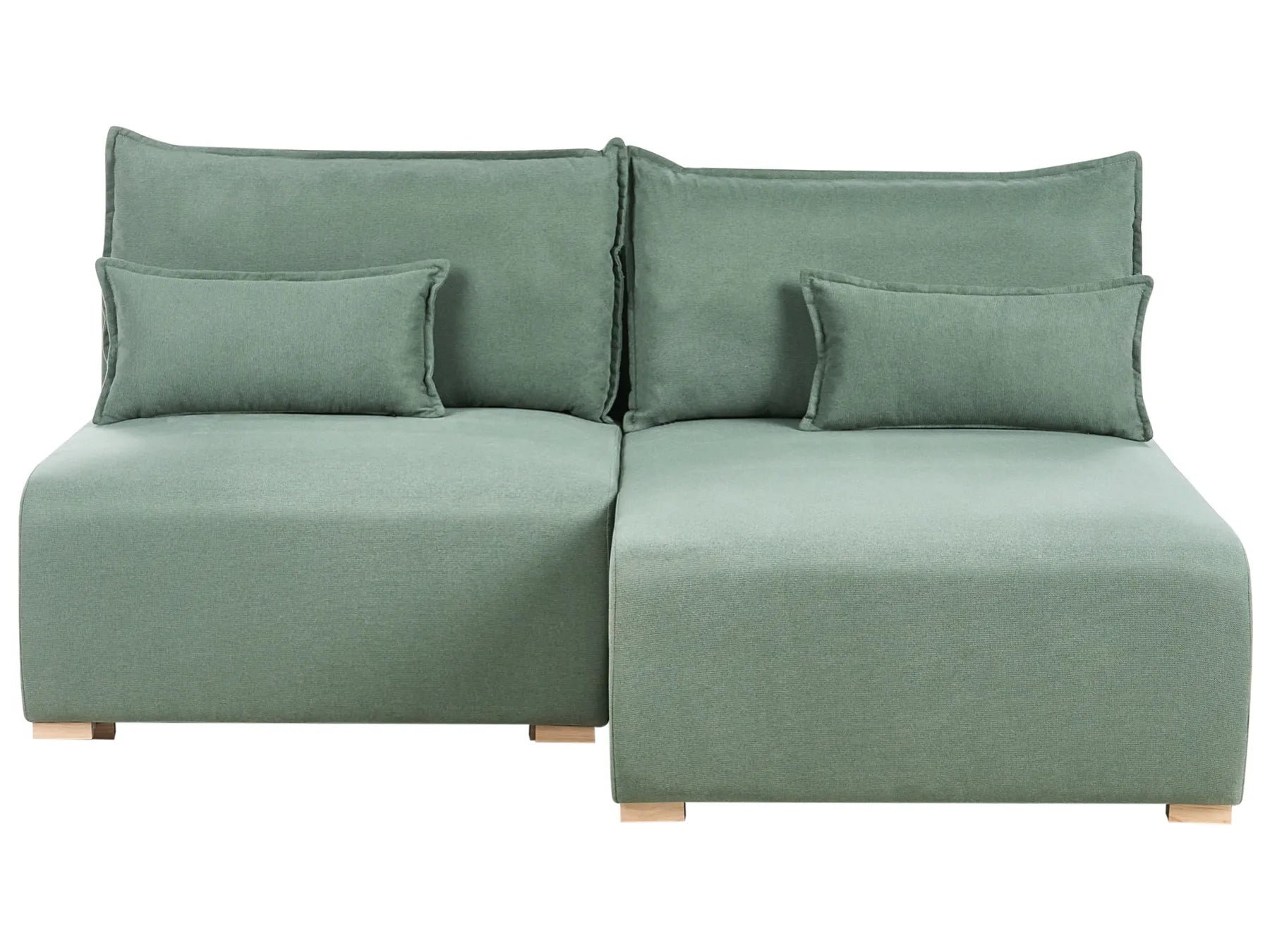 Modular Corner Sofa NERBO Fabric Light Green Left Hand