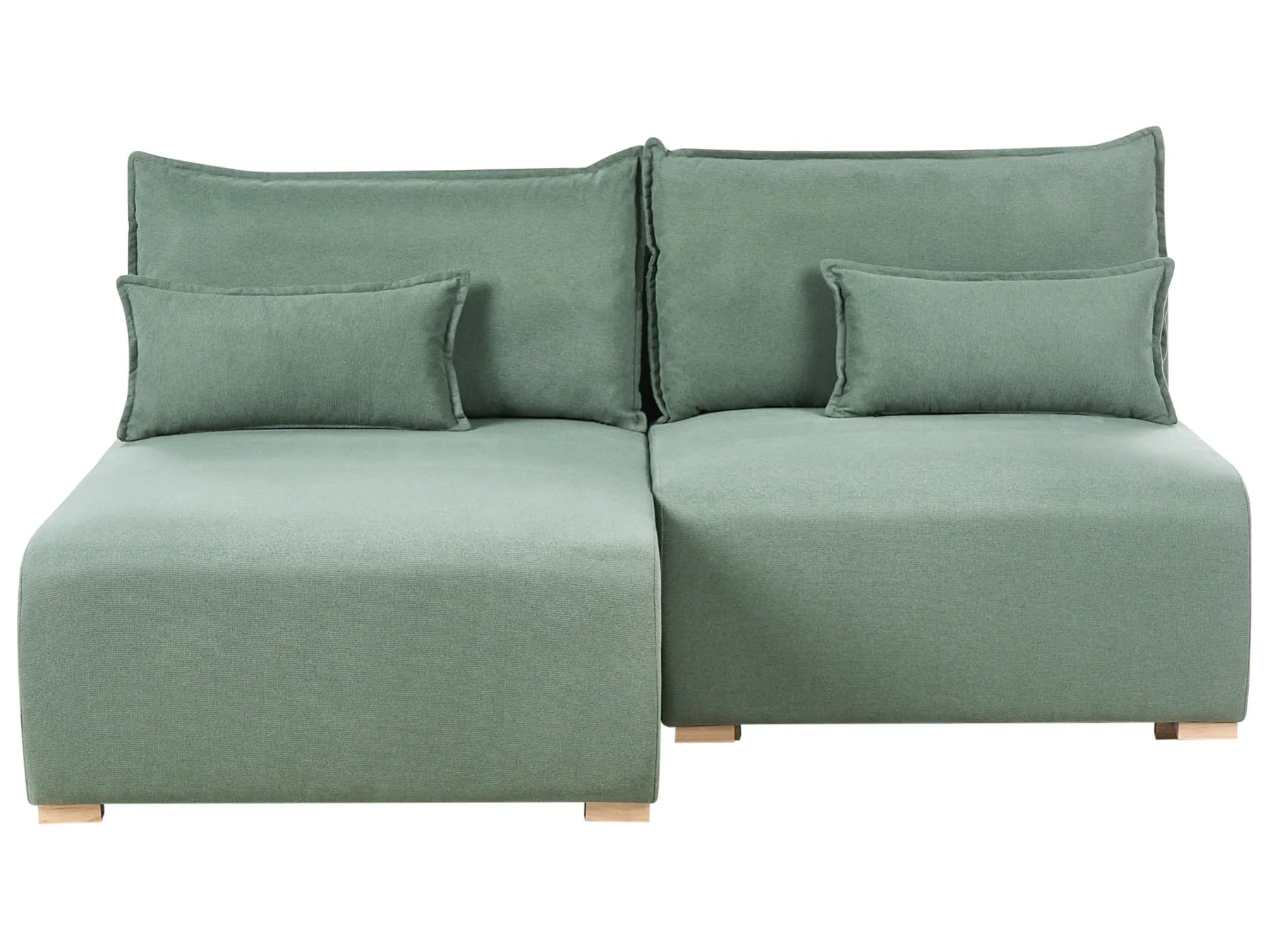 Modular Corner Sofa NERBO Fabric Light Green Right Hand