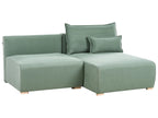 Modular Corner Sofa NERBO Fabric Light Green Left Hand