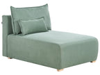 Modular Corner Sofa NERBO Fabric Light Green Left Hand