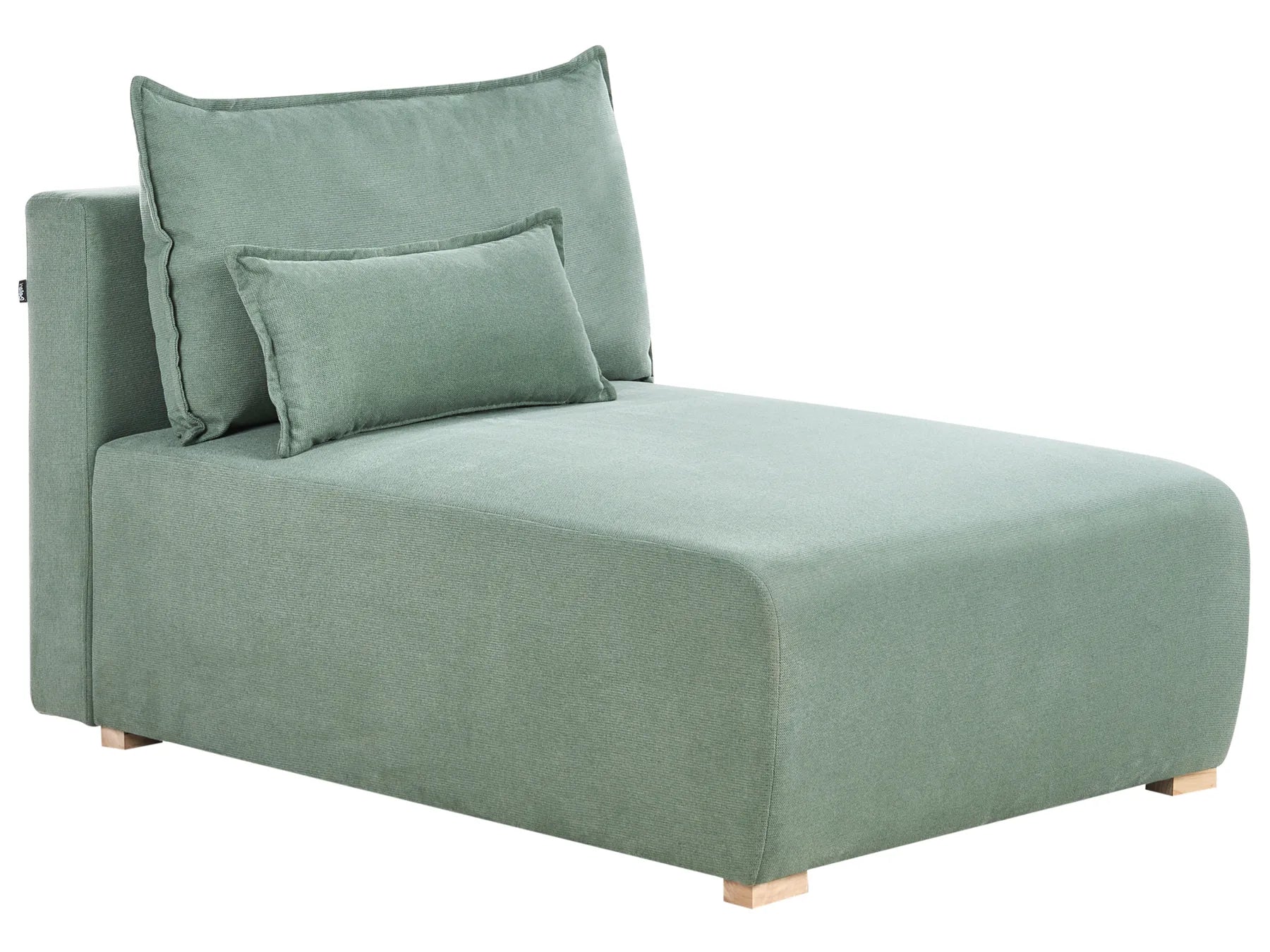 Modular Corner Sofa NERBO Fabric Light Green Left Hand