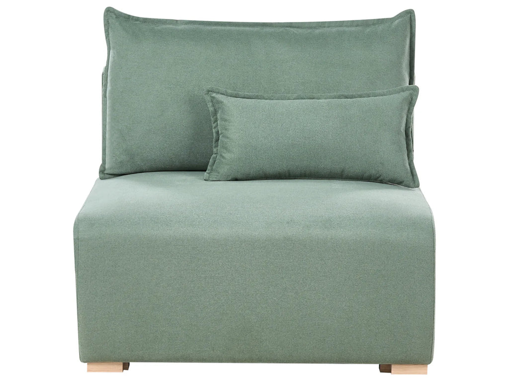 Modular Corner Sofa NERBO Fabric Light Green Left Hand