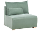 Modular U-Shape Sofa NERBO Fabric Light Green