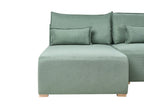 Modular U-Shape Sofa NERBO Fabric Light Green