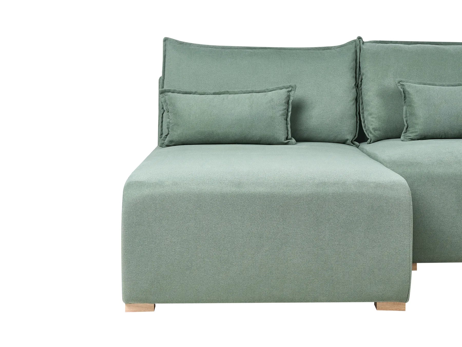 Modular U-Shape Sofa NERBO Fabric Light Green