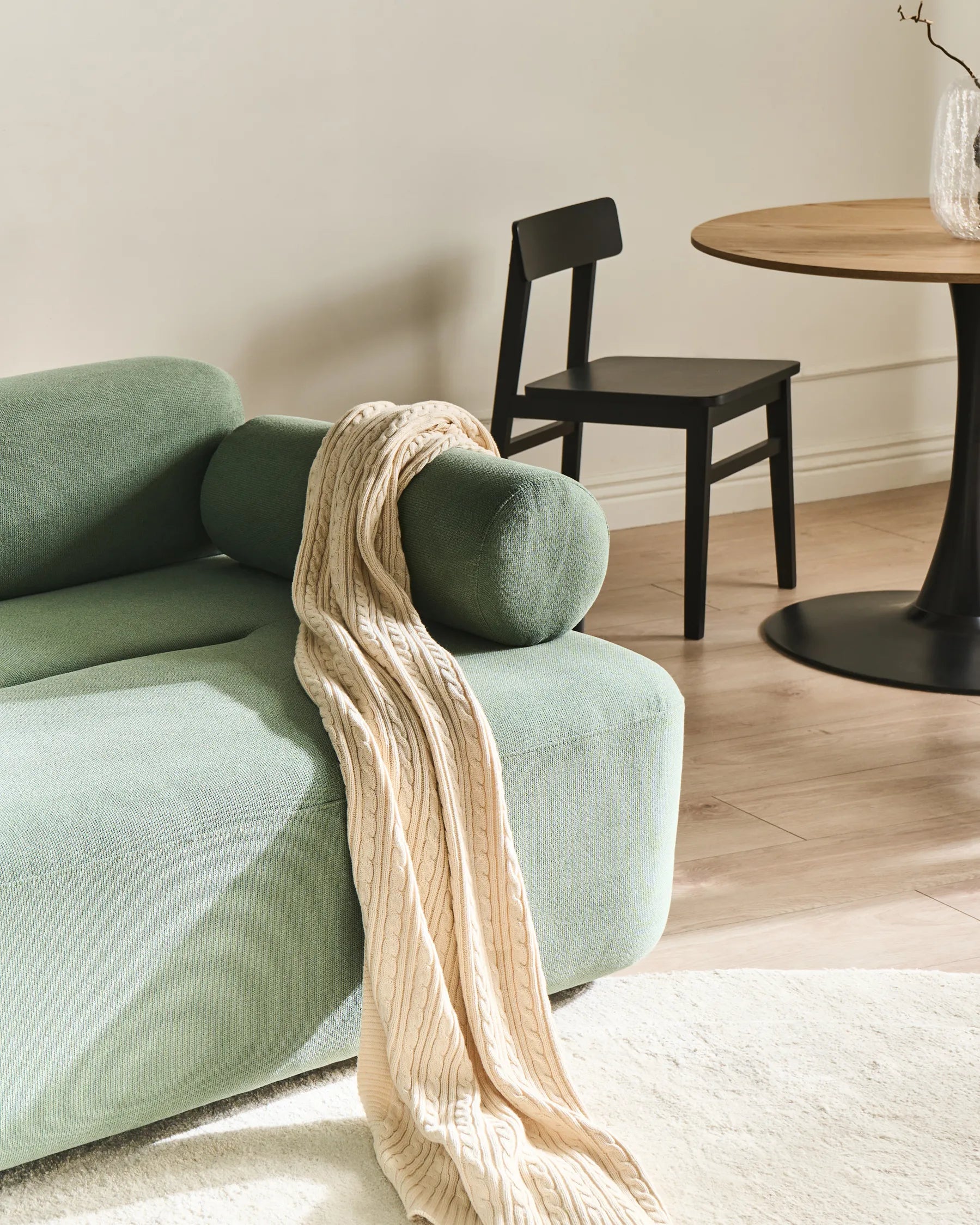 Sofa 2 Seater ELVA Fabric Light Green