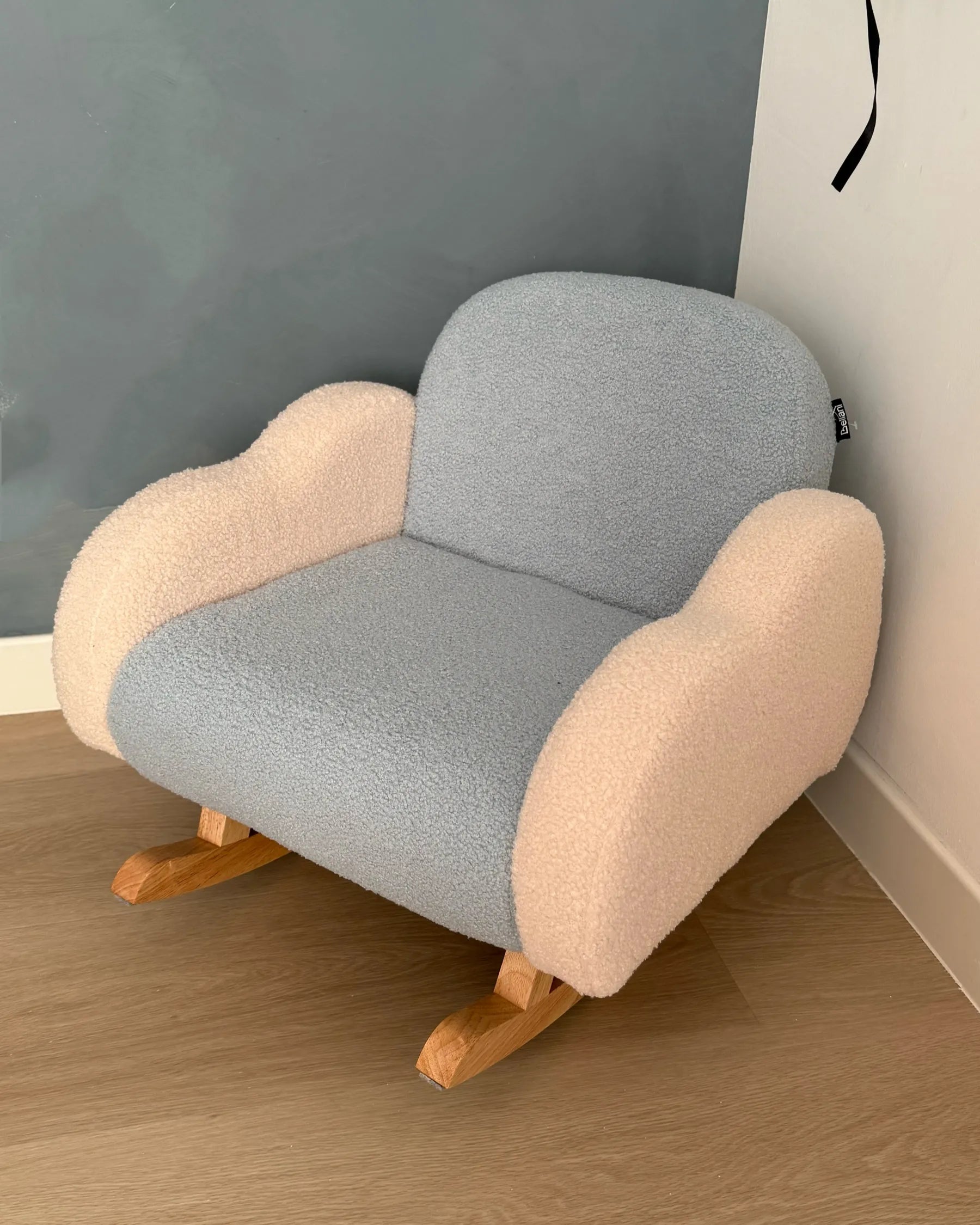 Kids Rocking Chair Cloud SKARE Boucle Light Blue