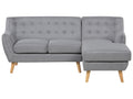 Corner Sofa 3 Seater MOTALA Fabric Light Grey Left Hand